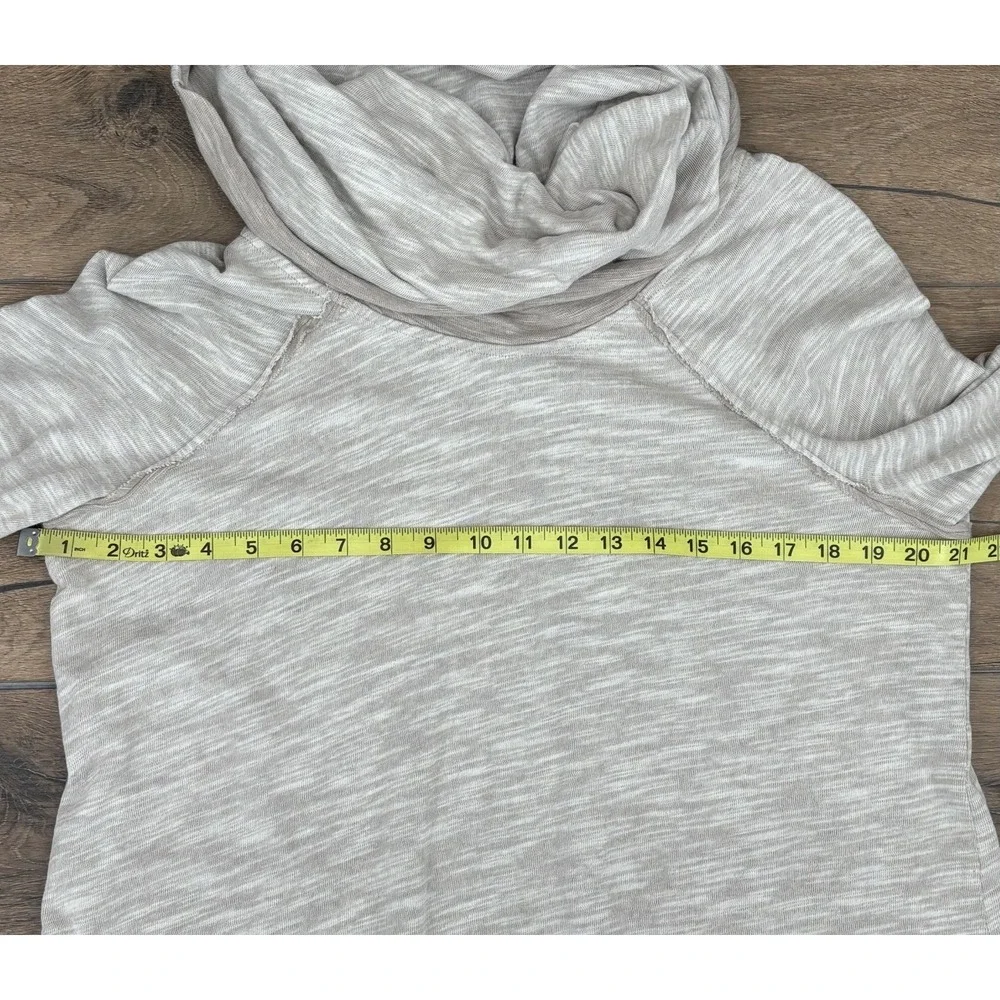 Free People Beach Cocoon Tunic Top O/S Beige Cowl Neck Slouchy Boho Oversized‎